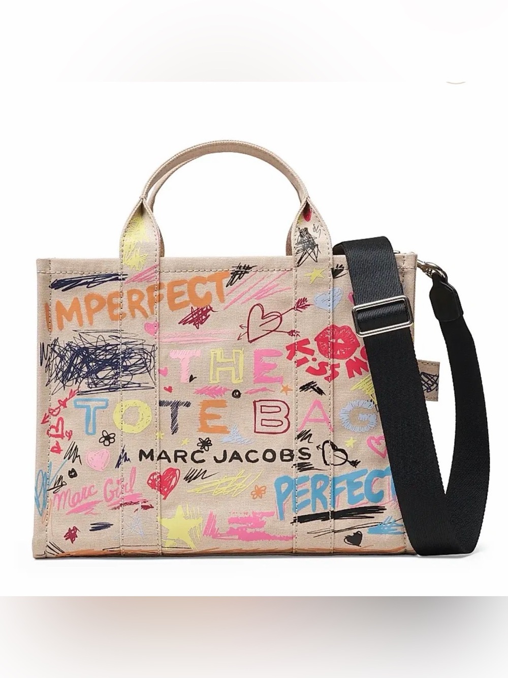 ✨NWT IN WRAPPING MEDIUM CANVAS The Punk Scribble Tote Bag✨